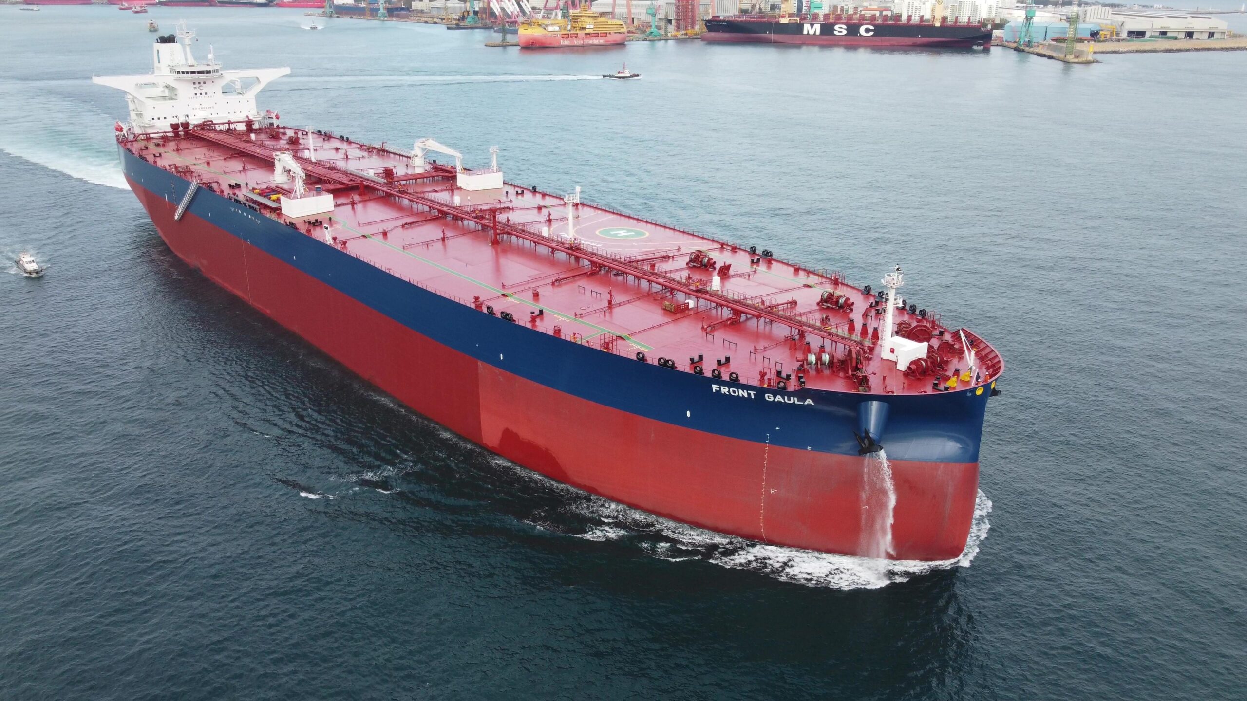 “Front Gaula,” which was delivered from the South Korean Hyundai shipyard in 2022, is one of 41 VLCC-class tankers that Frontline owns and operates. 13 of them are named after Norwegian rivers